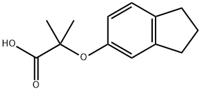 2-(2,3-二氢-1H-茚-5-氧基)-2-甲基丙酸 结构式