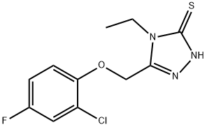 5-((2-氯-4-氟苯氧基)甲基)-4-乙基-4H-1,2,4-三唑-3-硫醇 结构式
