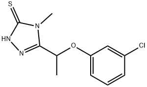 5-[1-(3-氯苯氧基)乙基]-4-甲基-2H-1,2,4-三唑-3-硫酮 结构式
