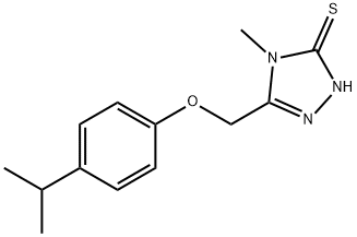5-((4-异丙基苯氧基)甲基)-4-甲基-4H-1,2,4-三唑-3-硫醇 结构式