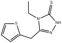 4-乙基-5-(噻吩-2-基甲基)-4H-1,2,4-三唑-3-硫醇 结构式