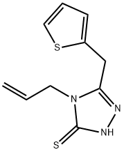 4-烯丙基-5-(2-噻吩甲基)-2H-1,2,4-三唑-3-硫酮 结构式