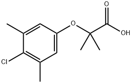 2-(4-氯-3,5-二甲基苯氧基)-2-甲基丙酸 结构式