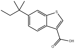 6-(1,1-二甲基丙基)-1-苯并噻吩-3-羧酸 结构式