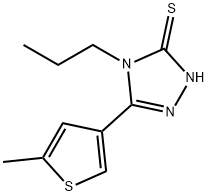 5-(5-甲基-3-噻吩)-4-丙基-2H-1,2,4-三唑-3-硫酮 结构式