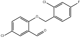 5-氯-2-(2-氯-4-氟-苄基)氧基-苯甲醛 结构式