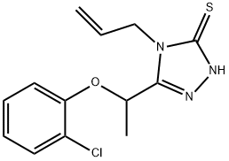 4-烯丙基-5-(1-(2-氯苯氧基)乙基)-4H-1,2,4-三唑-3-硫醇 结构式