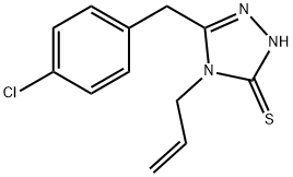 4-烯丙基-5-(4-氯苄基)-2H-1,2,4-三唑-3-硫酮 结构式