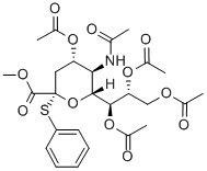 PER-O-ACETYL-ALPHA-THIOPHENYL-N-ACETYLNEURAMINIC METHYL ESTER 结构式