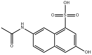 7-acetamido-3-hydroxynaphthalene-1-sulphonic acid 结构式