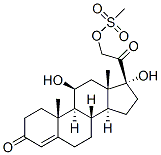 11beta,17,21-trihydroxypregn-4-ene-3,20-dione 21-methanesulphonate 结构式