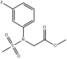 [3-氟(甲基磺酰基)苯胺基]乙酸甲酯 结构式