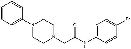 N-(4-bromophenyl)-2-(4-phenyl-1-piperazinyl)acetamide 结构式