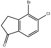 4-溴-5-氯-2,3-二氢-1H-茚-1-酮 结构式