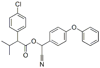 2-(p-Chlorophenyl)-2-isopropylacetic acid cyano(p-phenoxyphenyl)methyl ester 结构式