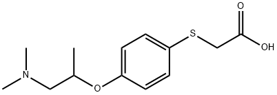 [4-[2-(Dimethylamino)-1-methylethoxy]phenylthio]acetic acid 结构式