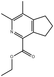 ETHYL 3,4-DIMETHYL-6,7-DIHYDRO-5H-CYCLOPENTA[C]PYRIDINE-1-CARBOXYLATE 结构式