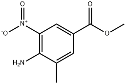 Benzoic acid, 4-amino-3-methyl-5-nitro-, methyl ester (9CI) 结构式