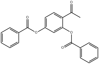 1-[2,4-双(苯甲酰氧基)苯基]乙酮 结构式
