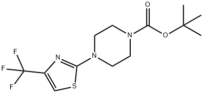 4-(4-三氟甲基噻唑-2-基)哌嗪-1-羧酸叔丁酯 结构式