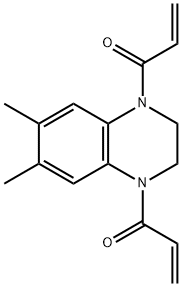 1,4-DIACRYLOYL-1,2,3,4-TETRAHYDRO-6,7-DIMETHYLQUINOXALINE 结构式