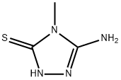 5-氨基-4-甲基-4H-1,2,4-三唑-3-硫醇 结构式