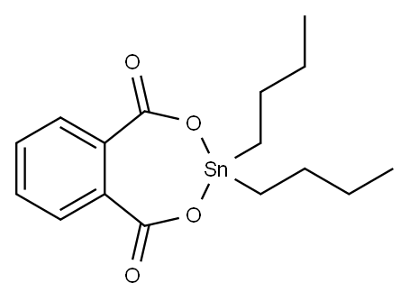 3,3-二丁基-2,4,3-苯并二氧杂锡杂卓-1,5-二酮 结构式