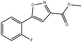 METHYL 5-(2-FLUOROPHENYL)ISOXAZOLE-3-CARBOXYLATE 结构式