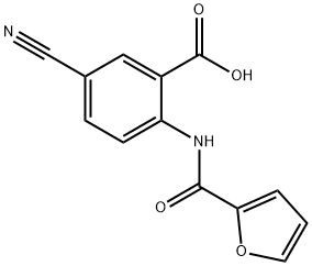 Benzoic acid, 5-cyano-2-[(2-furanylcarbonyl)amino]- (9CI) 结构式