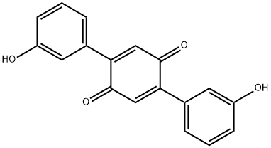 2,5-Bis(3-hydroxyphenyl)-1,4-benzoquinone 结构式