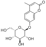 4-甲基香豆素基-Α-L-吡喃艾杜糖苷 结构式