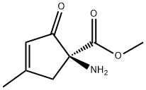 3-Cyclopentene-1-carboxylicacid,1-amino-4-methyl-2-oxo-,methylester,(1S)-(9CI) 结构式