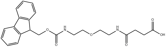 N-(FMOC-5-氨基-3-氧杂-戊基)琥珀酰胺酸 结构式