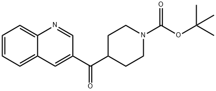 4-(喹啉-3-甲酰基)-哌啶-1-甲酸叔丁酯 结构式