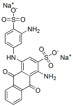 DISODIUM 1-AMINO-4-(3-AMINO-4-SULPHONATOANILINO)-9,10-DIHYDRO-9,10-DIOXOANTHRACENE-2-SULPHONATE 结构式