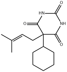 5-Cyclohexyl-5-(3-methyl-2-butenyl)barbituric acid 结构式
