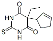 5-(2-Cyclopentenyl)-5-ethyl-2,3-dihydro-2-thioxo-4,6(1H,5H)-pyrimidinedione 结构式