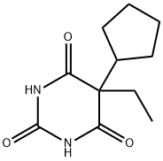 5-Cyclopentyl-5-ethylbarbituric acid 结构式