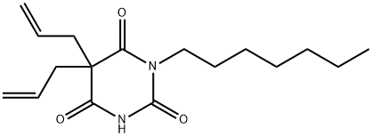 5,5-Diallyl-1-heptyl-2,4,6(1H,3H,5H)-pyrimidinetrione 结构式