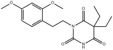 5,5-Diethyl-1-(2,4-dimethoxyphenethyl)barbituric acid 结构式