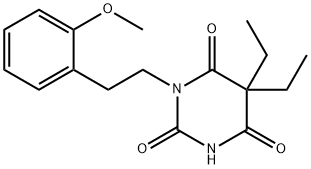 5,5-Diethyl-1-(2-methoxyphenethyl)barbituric acid 结构式