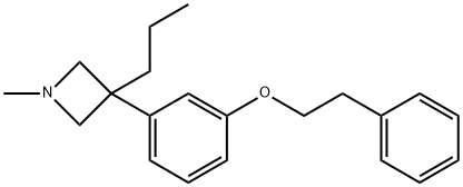 1-Methyl-3-[m-(phenethyloxy)phenyl]-3-propylazetidine 结构式