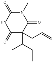 5-Allyl-5-sec-butyl-1-methyl-2,4,6(1H,3H,5H)-pyrimidinetrione 结构式