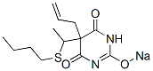 5-Allyl-5-[1-(butylthio)ethyl]-2-sodiooxy-4,6(1H,5H)-pyrimidinedione 结构式