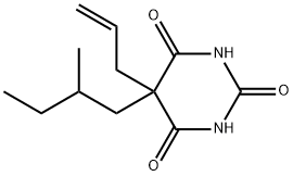 5-Allyl-5-(2-methylbutyl)barbituric acid 结构式