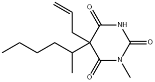 5-Allyl-1-methyl-5-(1-methylpentyl)barbituric acid 结构式