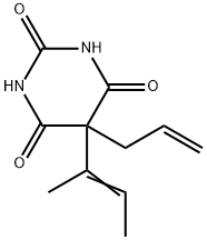 5-Allyl-5-(1-methyl-1-propenyl)-2,4,6(1H,3H,5H)-pyrimidinetrione 结构式