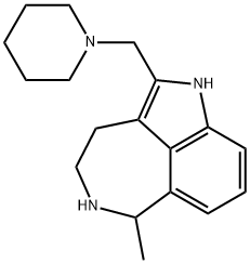 3,4,5,6-Tetrahydro-6-methyl-2-piperidinomethyl-1H-azepino[5,4,3-cd]indole 结构式