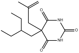 5-(2-Ethylbutyl)-5-(2-methylallyl)-2,4,6(1H,3H,5H)-pyrimidinetrione 结构式