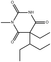 5-Ethyl-5-(1-ethylpropyl)-1-methylbarbituric acid 结构式